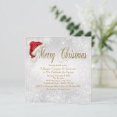 サンタハットスノーフレーク企業のクリスマスパーティー 招待状 (スタンド正面)