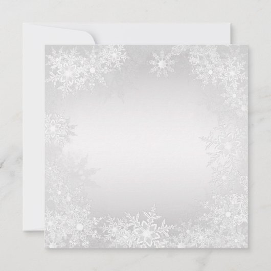 サンタハットスノーフレーク企業のクリスマスパーティー 招待状 (裏面)