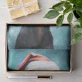 サンタハットダシュントのクリスマスを着たかわいい犬 薄葉紙 (ギフト)