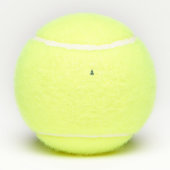 サンタハットテニスボールとテニスのメリークリスマス テニスボール (裏面)