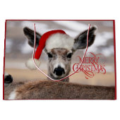 サンタハットディアラージ抱き枕 ラージペーパーバッグ (正面)