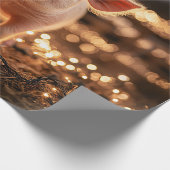 サンタハットデカップクラフトの豚 ラッピングペーパー (角)