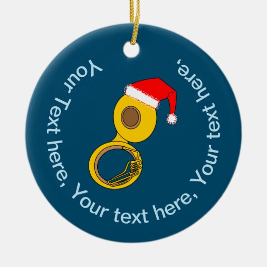 サンタハットトゥバ セラミックオーナメント (正面)