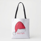 サンタハットトパーソナライズされたートバッグ トートバッグ (正面)