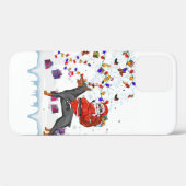 サンタハットドッグクリスマスツリークリスマスホリデー Case-Mate iPhoneケース (裏面 (横))