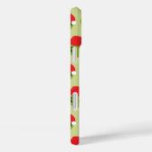 サンタハットパターンの可愛いグリーンエイリアン Case-Mate iPhoneケース (裏面 / 右)