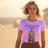 サンタハットピンクTシャツの可愛い子猫 Tシャツ