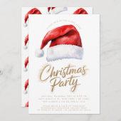 サンタハットフェスティバルクリスマスパーティー 招待状 (正面/裏面)