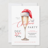 サンタハットフェスティバルクリスマスパーティー 招待状 (正面)