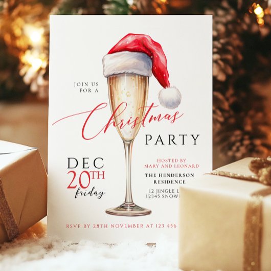 サンタハットフェスティバルクリスマスパーティー 招待状