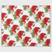 サンタハットフェスティバルクリスマスラッピング紙 ラッピングペーパー (フラット)