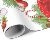 サンタハットフェスティバルクリスマスラッピング紙 ラッピングペーパー (ロールコーナー)