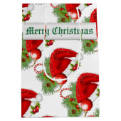 サンタハットフェスティバルクリスマス抱き枕 ミディアムペーパーバッグ (裏面)