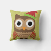 サンタハットフクロウ水玉模様ウィングピロー クッション (裏面)