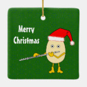 サンタハットフルート茄子 セラミックオーナメント (裏面)