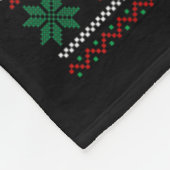 サンタハットブラックラブラドールドッグクリスマスツリーライト醜い フリースブランケット (角)