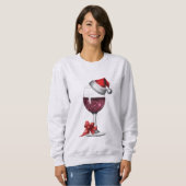 サンタハットプリント スウェットシャツ (正面フル)