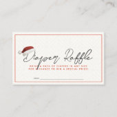 サンタハットベビーシャワーおむつラッフルチケット エンクロージャーカード (正面)