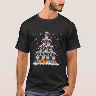 サンタハットベルナール愛犬家メンズウィメンズキッズキリスト Tシャツ