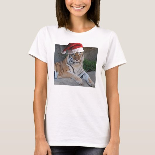 サンタハットベンガルタイガー Tシャツ (正面)