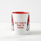 サンタハットベースボールクリスマスユニセックスクリスマスパーティー マグカップ (中央)