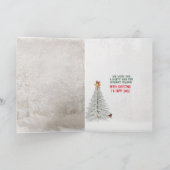 サンタハットホリデーカード付きクリスマスディアー シーズンカード (内部)