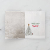 サンタハットホリデーカード付きクリスマスディアー シーズンカード (内部)