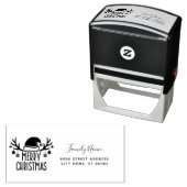 サンタハットホリデー差出人住所セルフインキングスタンプ セルフインキングスタンプ (インサイチュ)