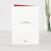 サンタハットホワイトブルドッグパピークリスマスカード シーズンカード (裏面)