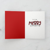 サンタハットホワイトブルドッグパピークリスマスカード シーズンカード (内部)