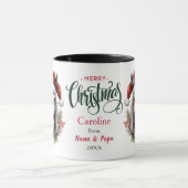 サンタハットホワイトホースクリスマス マグカップ (中央)