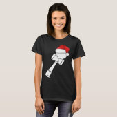 サンタハットホワイト付きクリスマスけん玉 Tシャツ (正面フル)