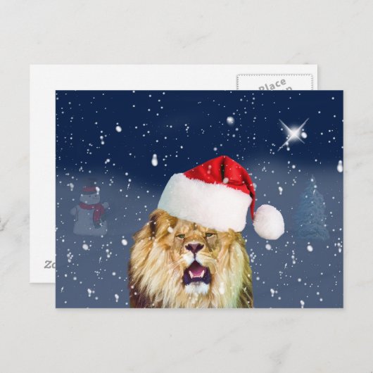 サンタハットポストカードにクリスマスイオン シーズンポストカード (正面/裏面)