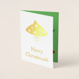 サンタハットマッシュルームフォイルカード 箔カード