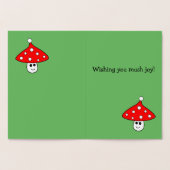 サンタハットマッシュルームフォイルカード 箔カード (内部)