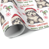 サンタハットマラムテパピードッグクリスマス ラッピングペーパー (ロールコーナー)