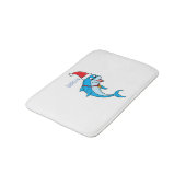 サンタハットマンガの可愛いイルカ バスマット (アングル)