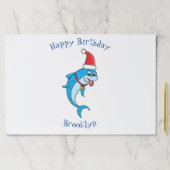 サンタハットマンガの可愛いイルカ ペーパーパッド (インサイチュ)