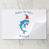 サンタハットマンガの可愛いイルカ ペーパーパッド (折り畳み)