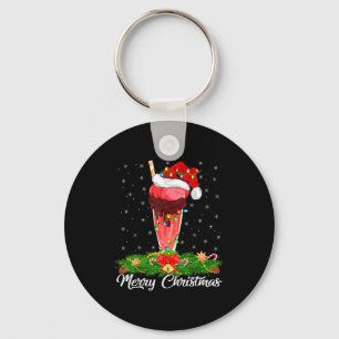 サンタハットミルクシェイククリスマスのマッチング ミルクシェイク好きな人 キーホルダー