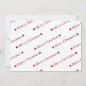 サンタハットメリークリスマスのフルカード写真 シーズンカード (裏面)
