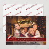 サンタハットメリークリスマスのフルカード写真 シーズンカード (正面/裏面)