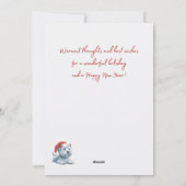 サンタハットメリークリスマスカードでウェスティー シーズンカード (裏面)