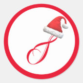 サンタハットモノグラム ラウンドシール (正面)