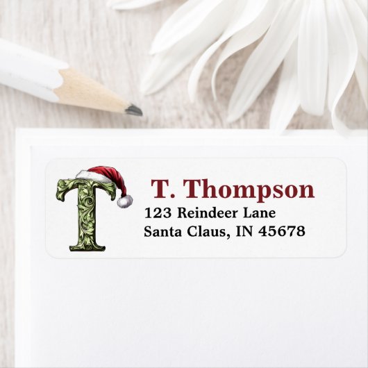サンタハットモノグラム ラベル (インサイチュ)
