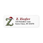 サンタハットモノグラム ラベル (正面)