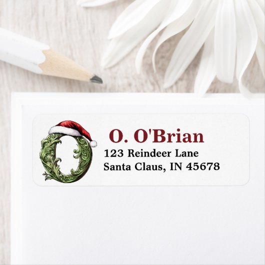 サンタハットモノグラム ラベル (インサイチュ)