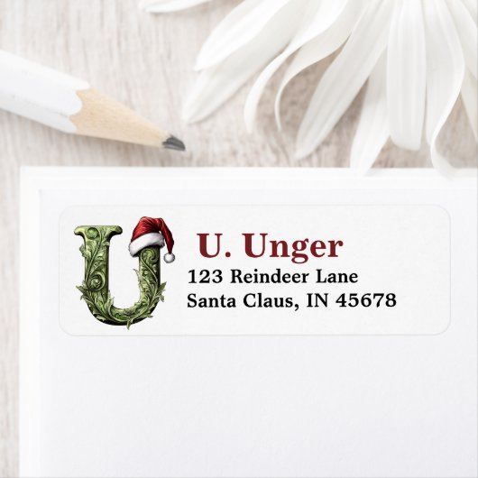 サンタハットモノグラム ラベル (インサイチュ)