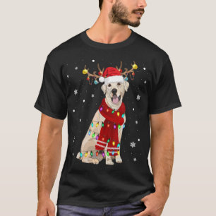 サンタハットラブラドールリトリエバートナインダツリーライトC Tシャツ