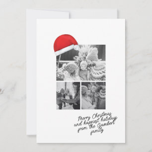 サンタハットレッドメリークリスマススクリプト3枚の写真 シーズンカード